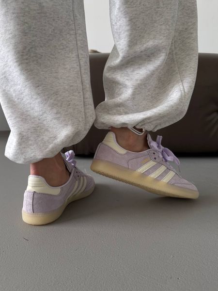 Женские кроссовки Adidas Samba LILAC SUEDE фото
