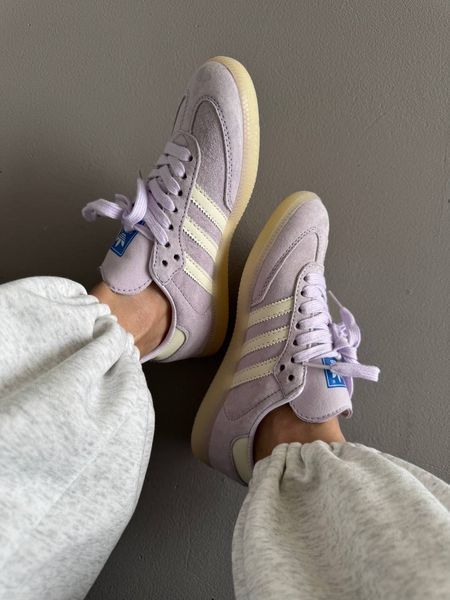 Женские кроссовки Adidas Samba LILAC SUEDE фото