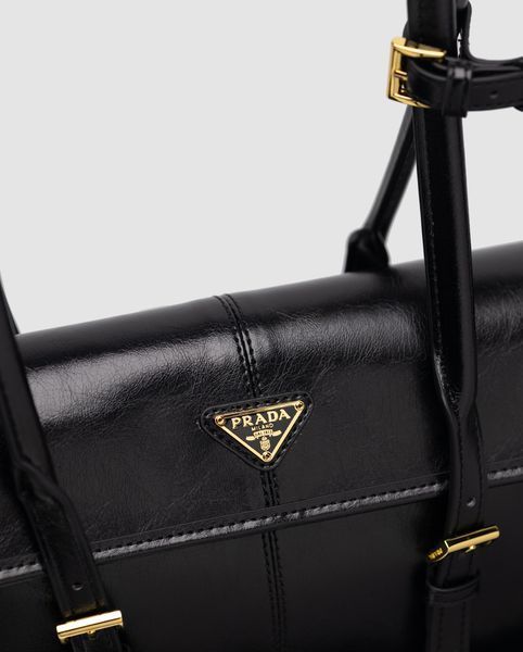 Жіноча сумка Prada Medium Leather Shoulder Bag Black Premium фото