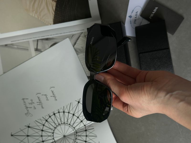 Сонцезахисні окуляри Prada Black/Black PR160S Premium фото