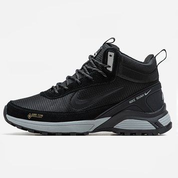 Чоловічі зимові кросівки Nike Rivah Fur Gore-Tex Black Grey фото