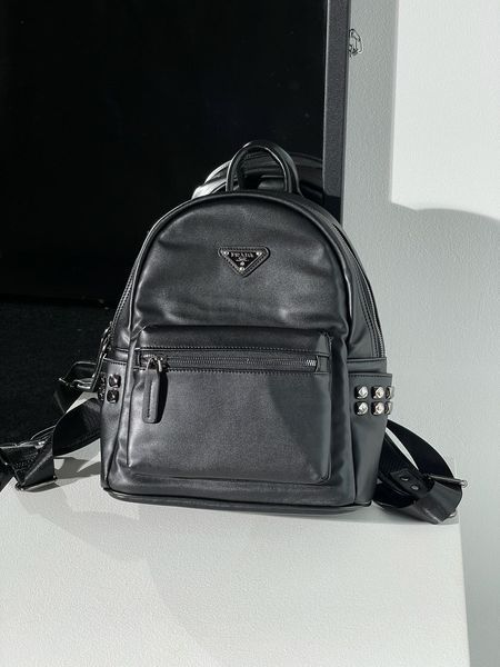 Жіночий рюкзак Prada Saffiano Leather Bag Black Premium фото