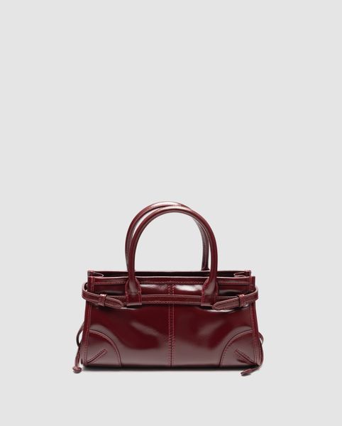 Жіноча сумка Prada Bonnie Mini Handbag Burgundy Premium фото