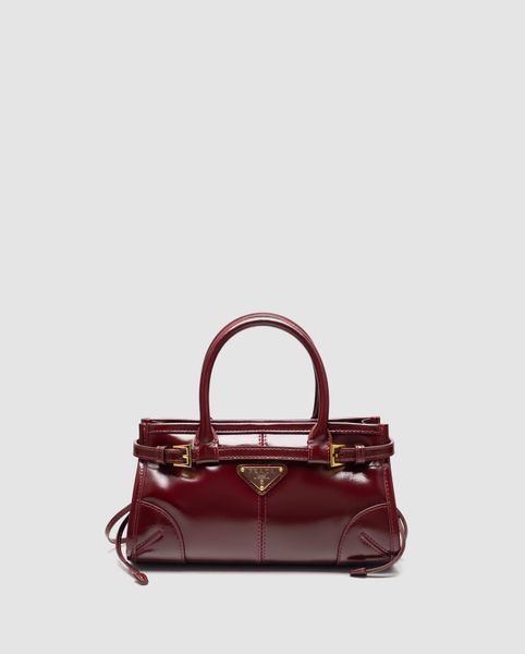 Жіноча сумка Prada Bonnie Mini Handbag Burgundy Premium фото