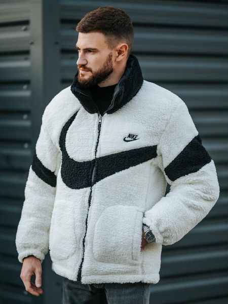 Двостороння зимня куртка Nike Black White PREMIUM фото