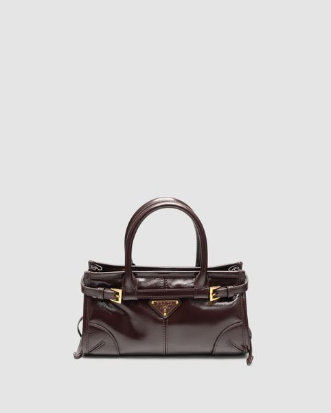 Жіноча сумка Prada Bonnie Mini Handbag Chocolate Premium фото